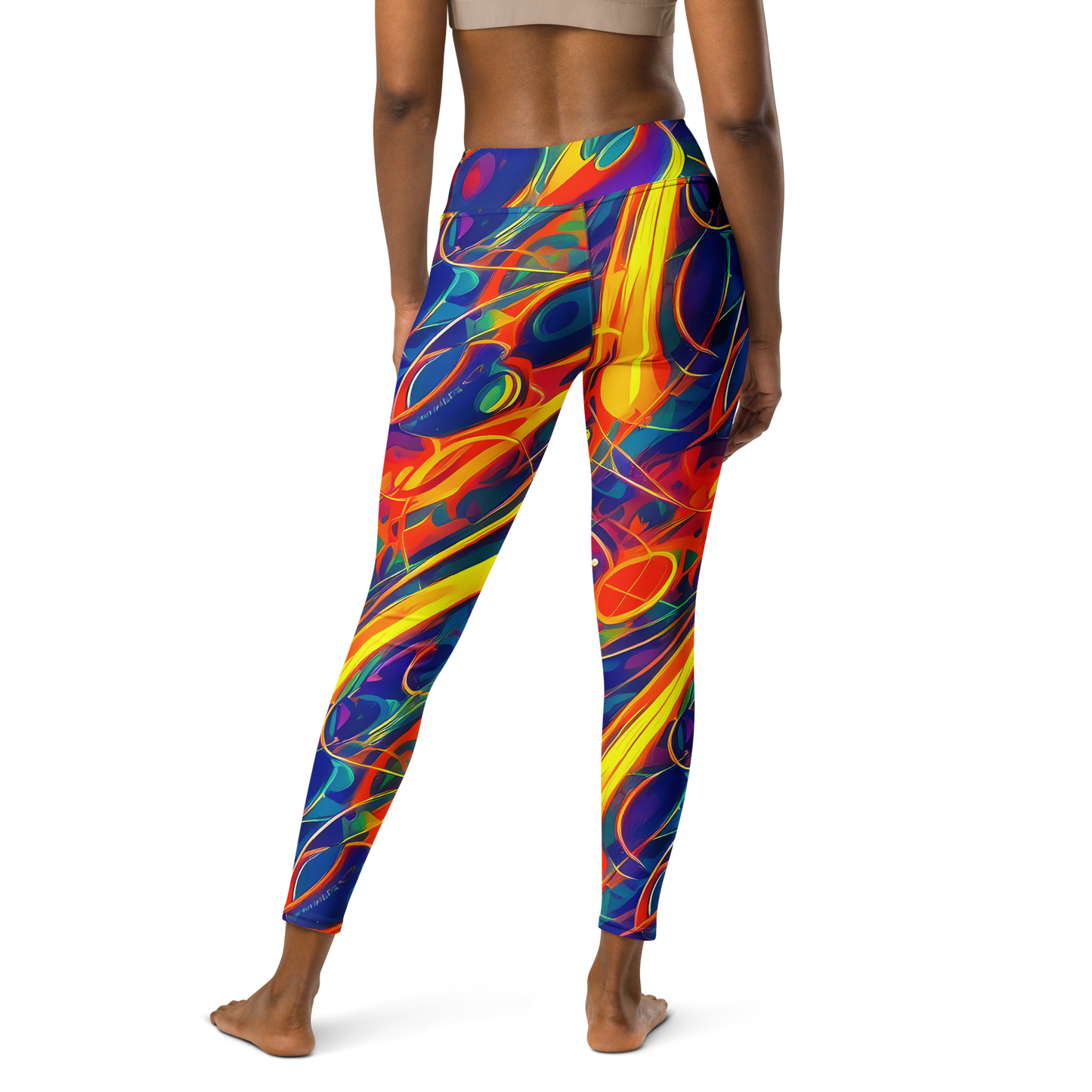 Yoga Leggings - Abstract Blaze