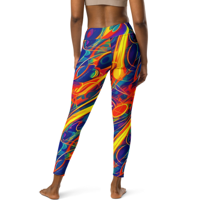 Yoga Leggings - Abstract Blaze