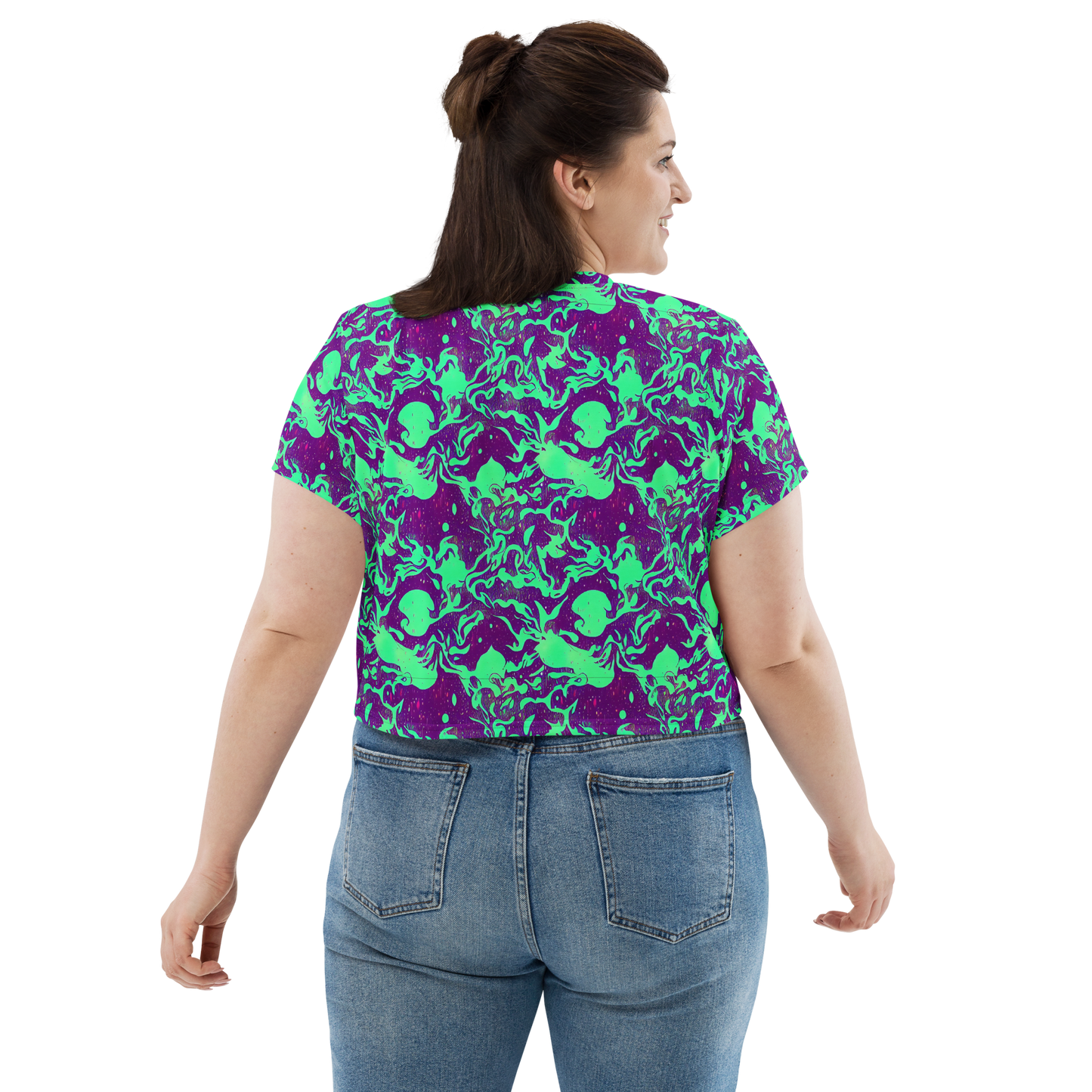 Women's Crop Tee - Alien Ripples