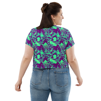 Women's Crop Tee - Alien Ripples