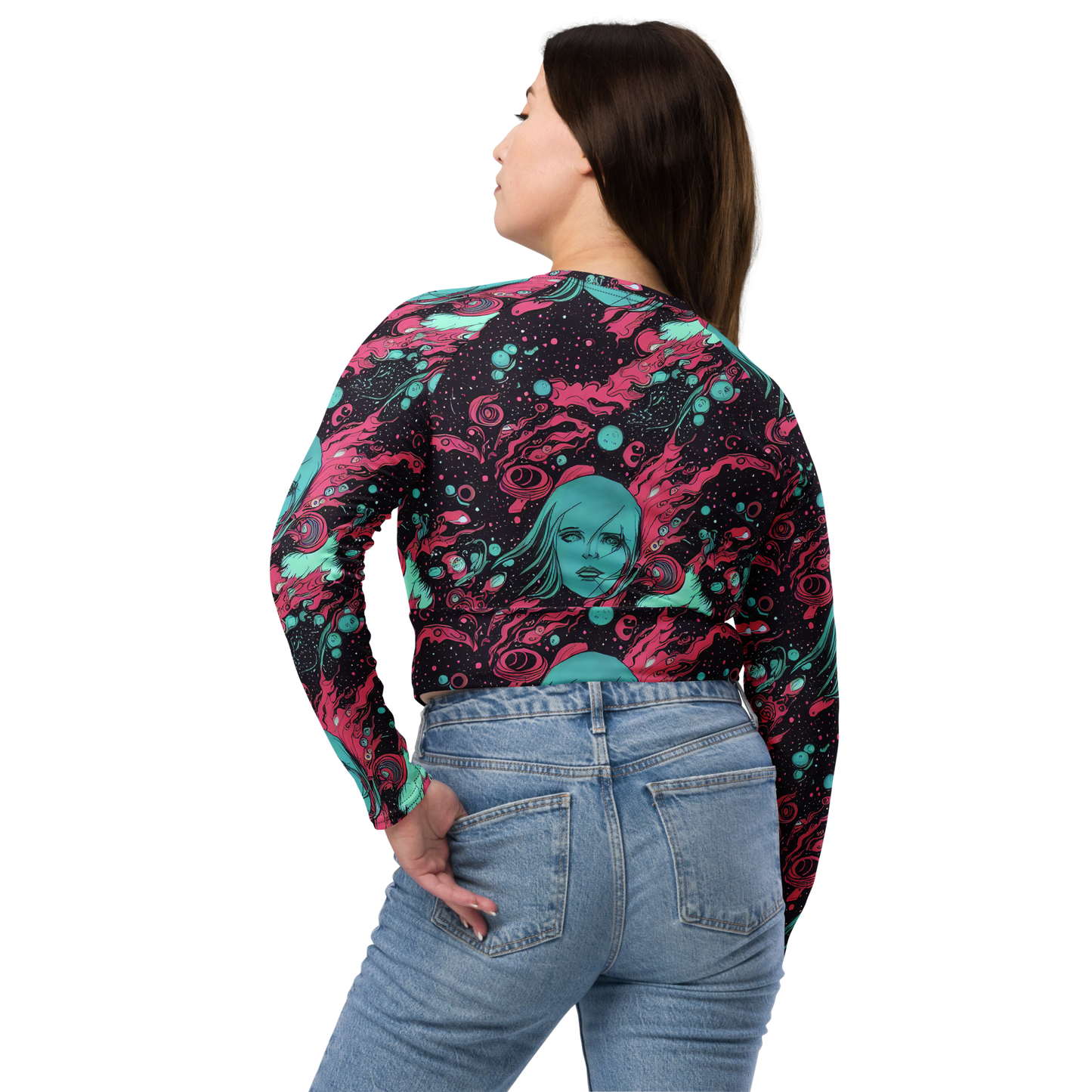 Long Sleeve Crop Top - Spectral Dreamer