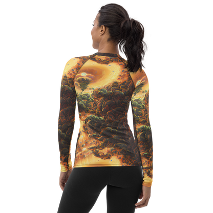 Women's Rash Guard - Volcanic Cascade