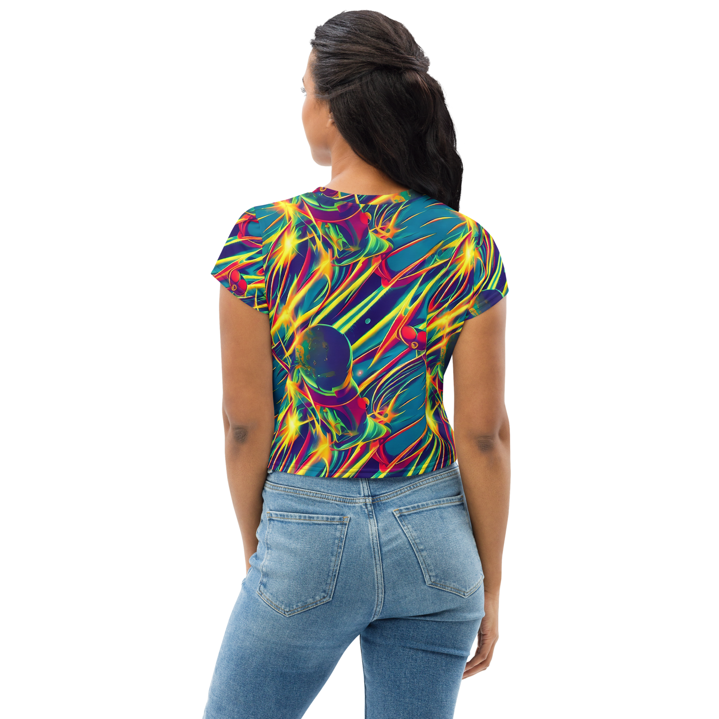 Women's Crop Tee - Cosmic Inferno