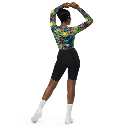 Long Sleeve Crop Top - Echoed Pulses