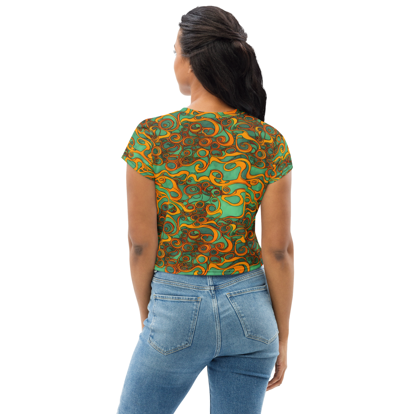 Women's Crop Tee - Nebula Nodes