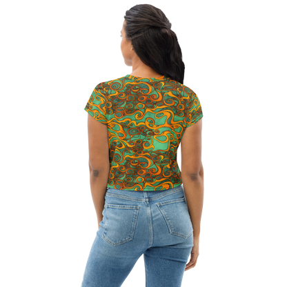 Women's Crop Tee - Nebula Nodes