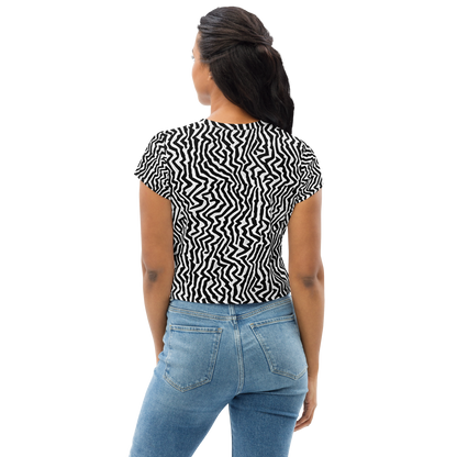 Women's Crop Tee - Static Swirl