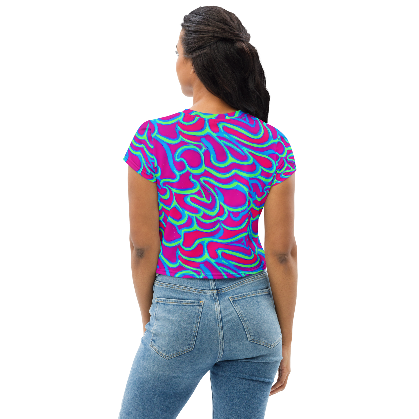 Women's Crop Tee - Aquatic Ember