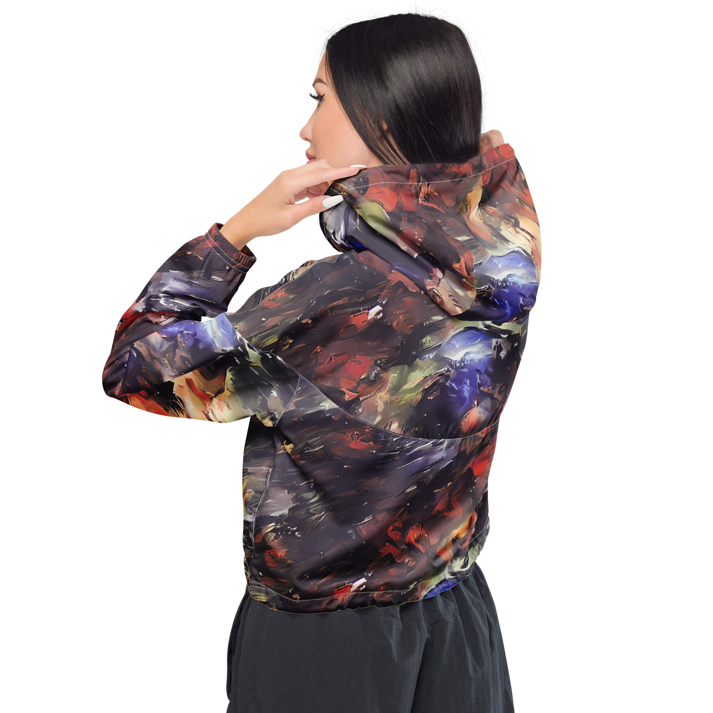 Women's Cropped Windbreaker - Twisted Terra