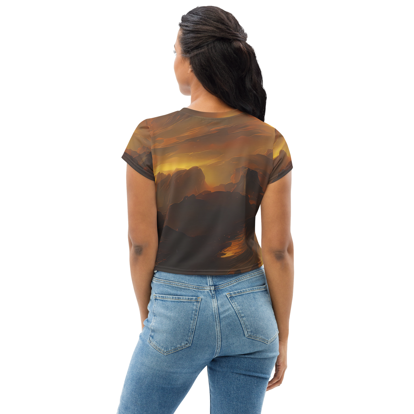 Women's Crop Tee - Sunset Shores