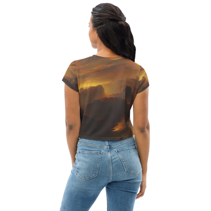 Women's Crop Tee - Sunset Shores