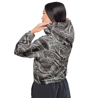 Women's Cropped Windbreaker - Piranesi's Dream