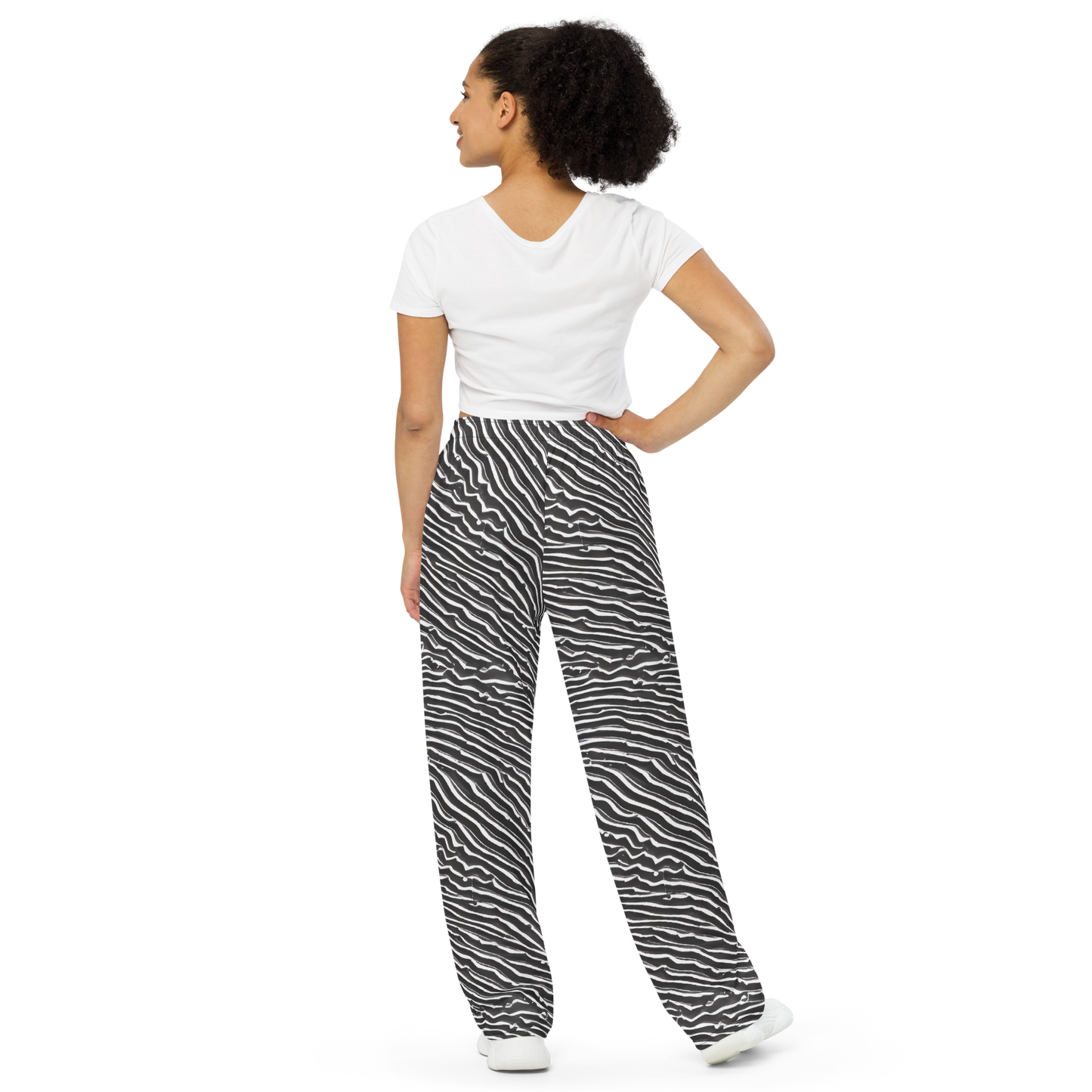 Wide-Leg Pants - Hypnotic Waves