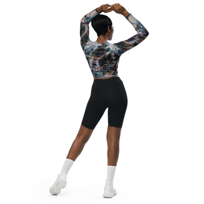 Long Sleeve Crop Top - Daydream Cascade