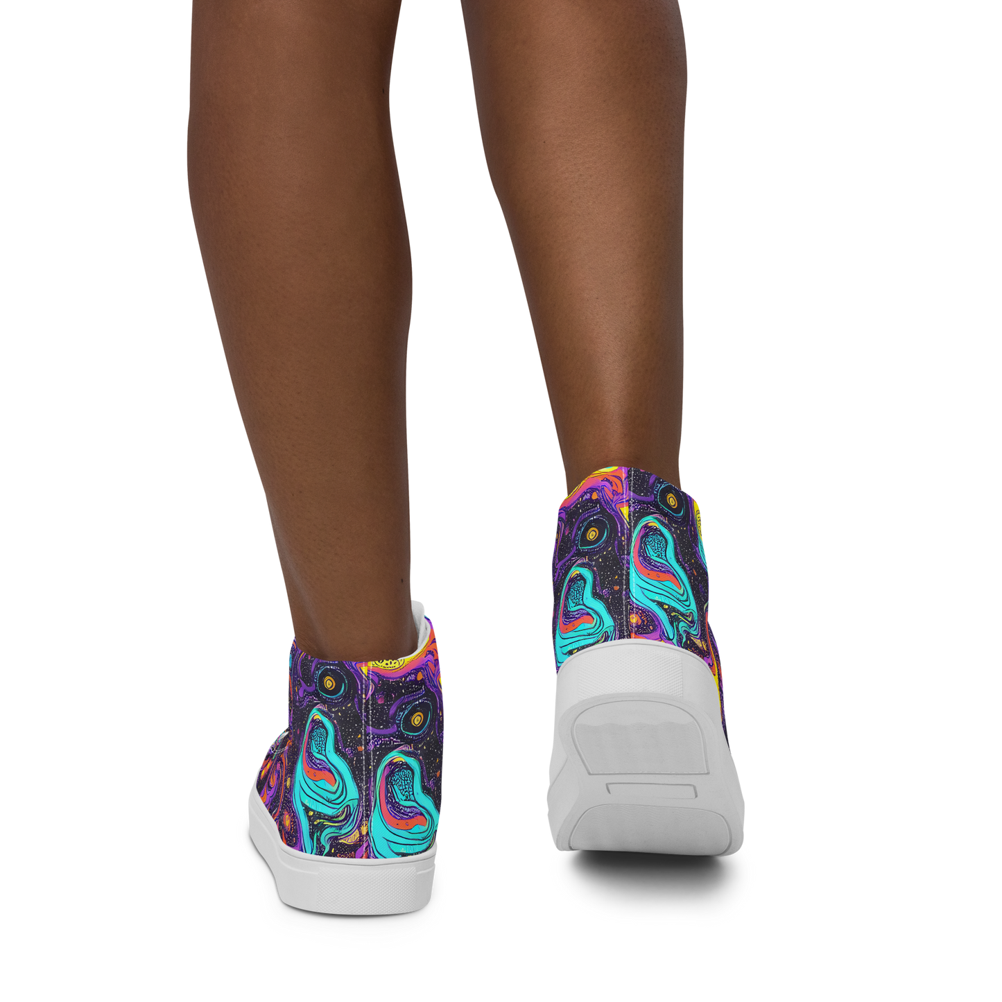 Women's High Top Canvas Shoes - Hutty Nebula