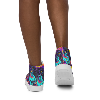 Women's High Top Canvas Shoes - Hutty Nebula