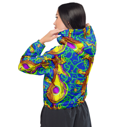 Women's Cropped Windbreaker - Sprawling Spectacle