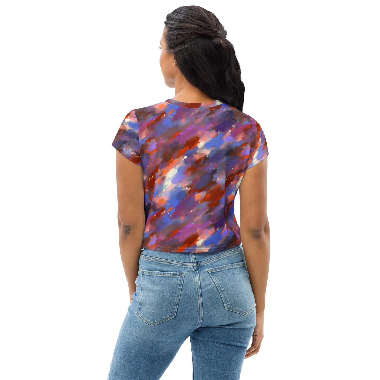 Women's Crop Tee - Celestial Brushstroke