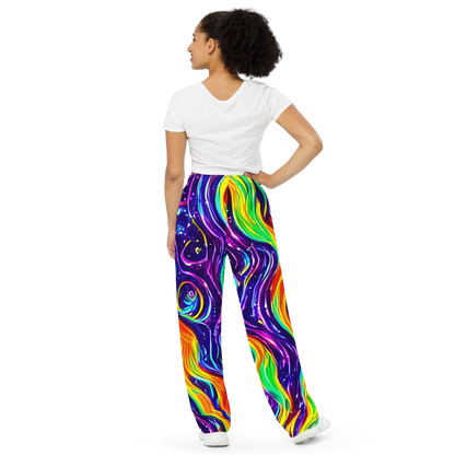 Wide-Leg Pants - Galactic Flames