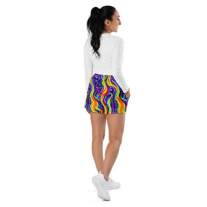 Women’s Athletic Shorts - Galactic Flames