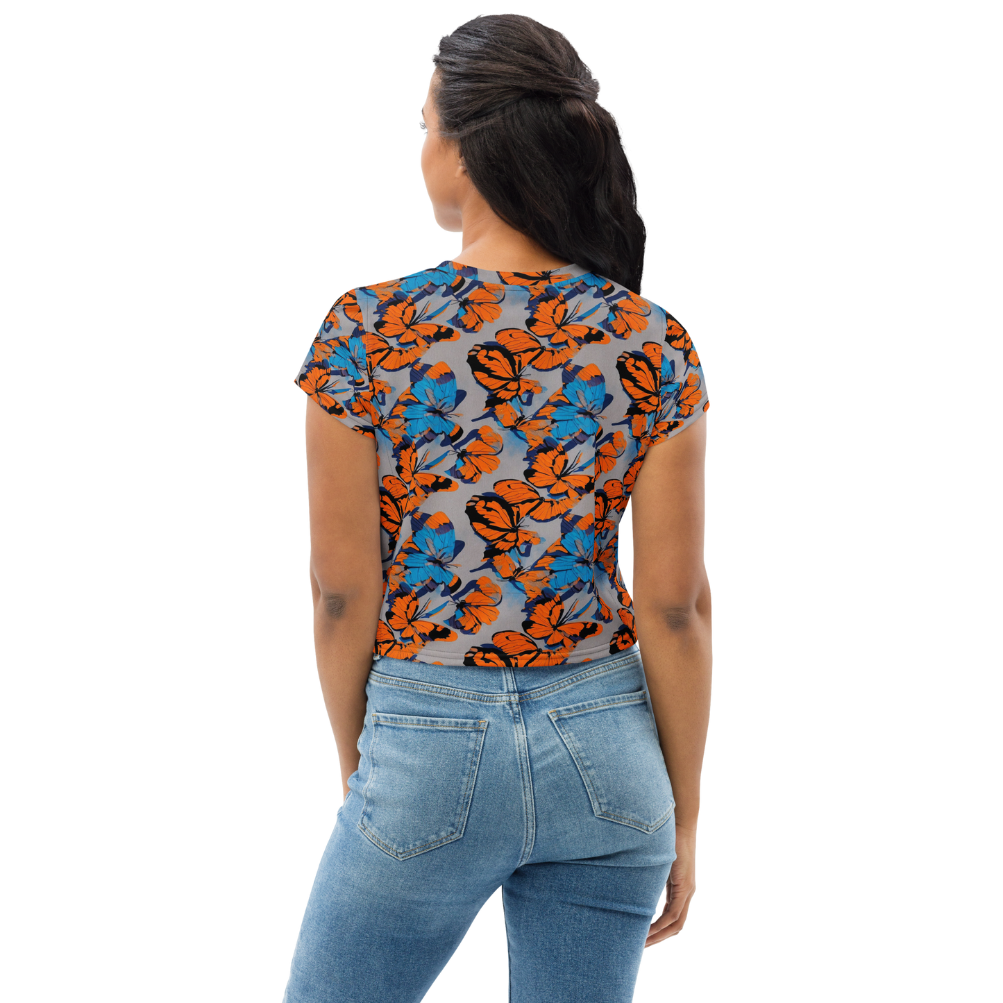 Women's Crop Tee - Flutter Wave