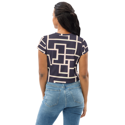 Women's Crop Tee - Gilded Gridlock