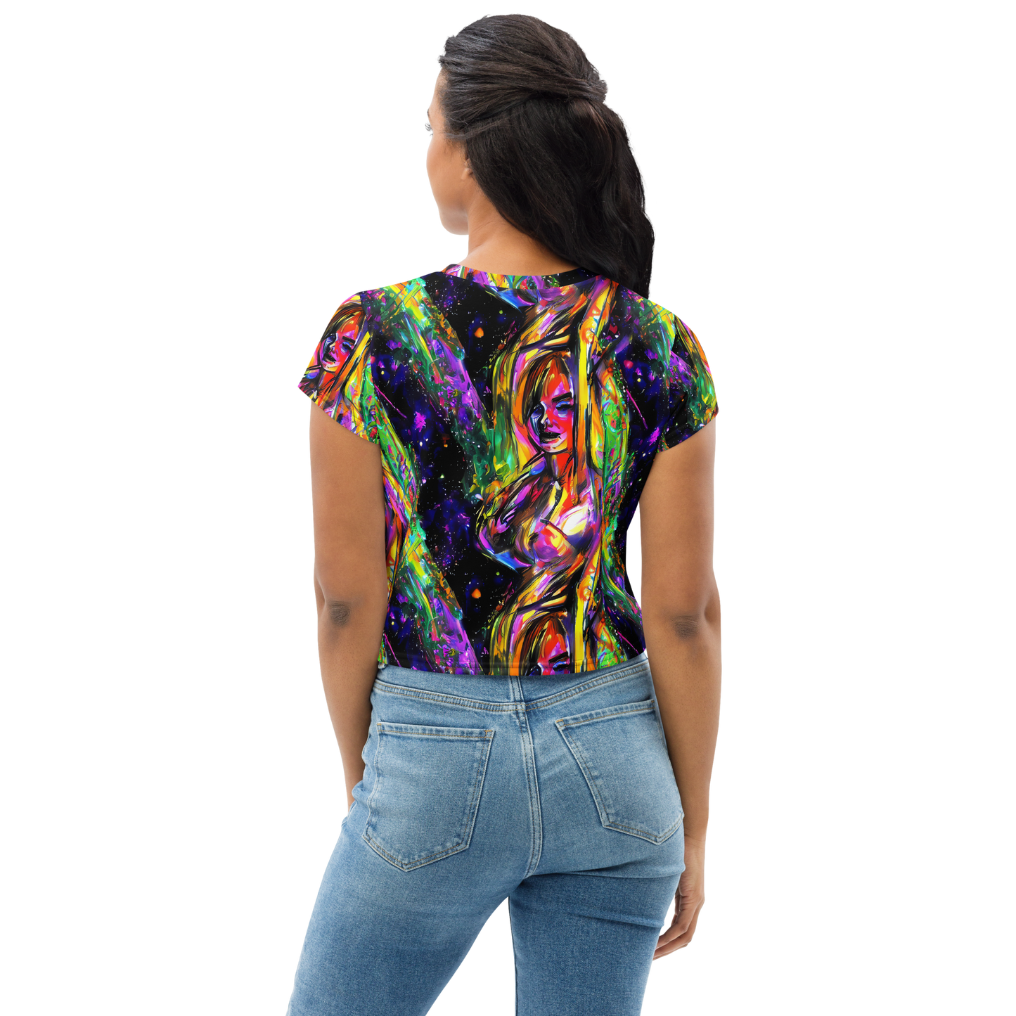 Women's Crop Tee - Galactic Flamenco