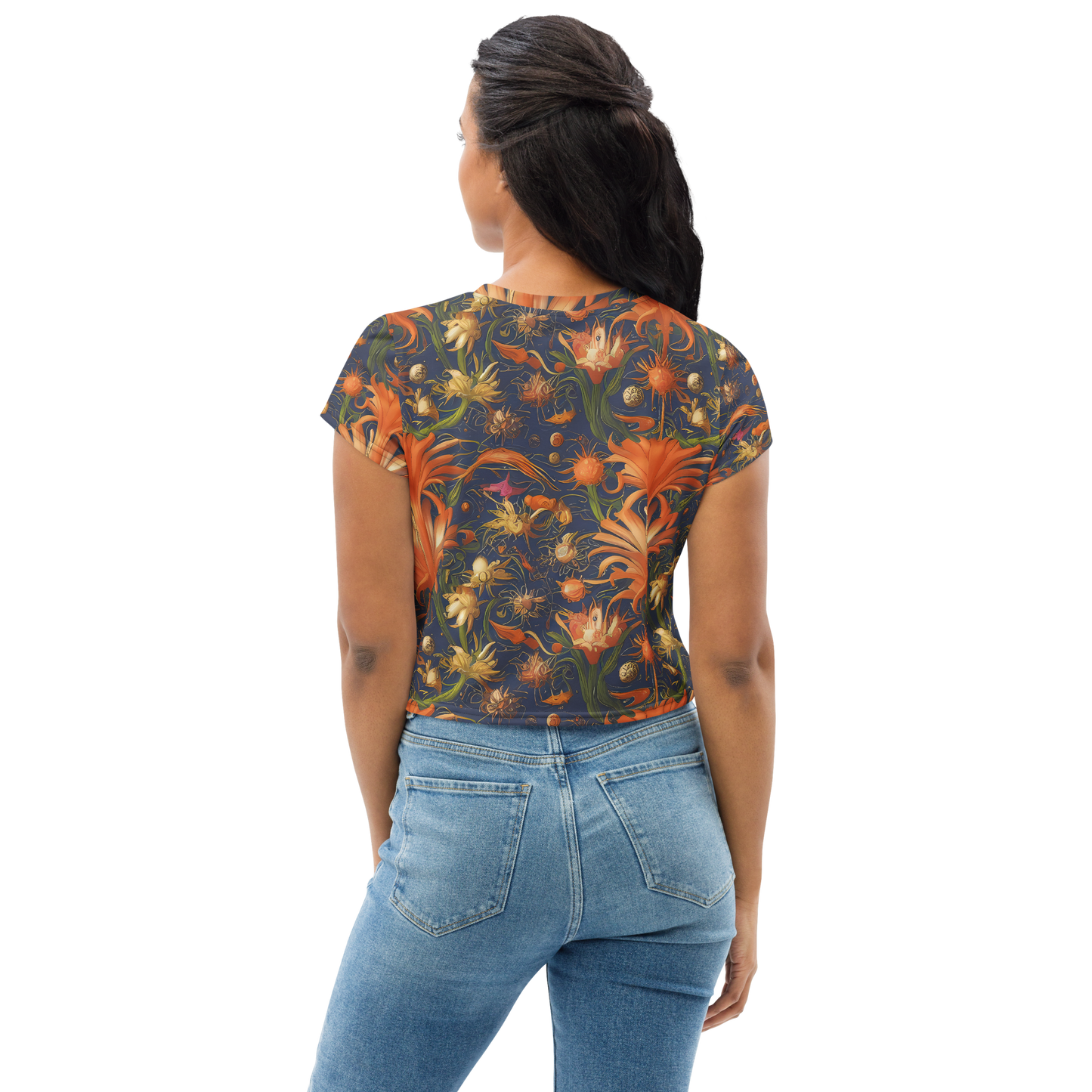 Women's Crop Tee - Stellar Blooms