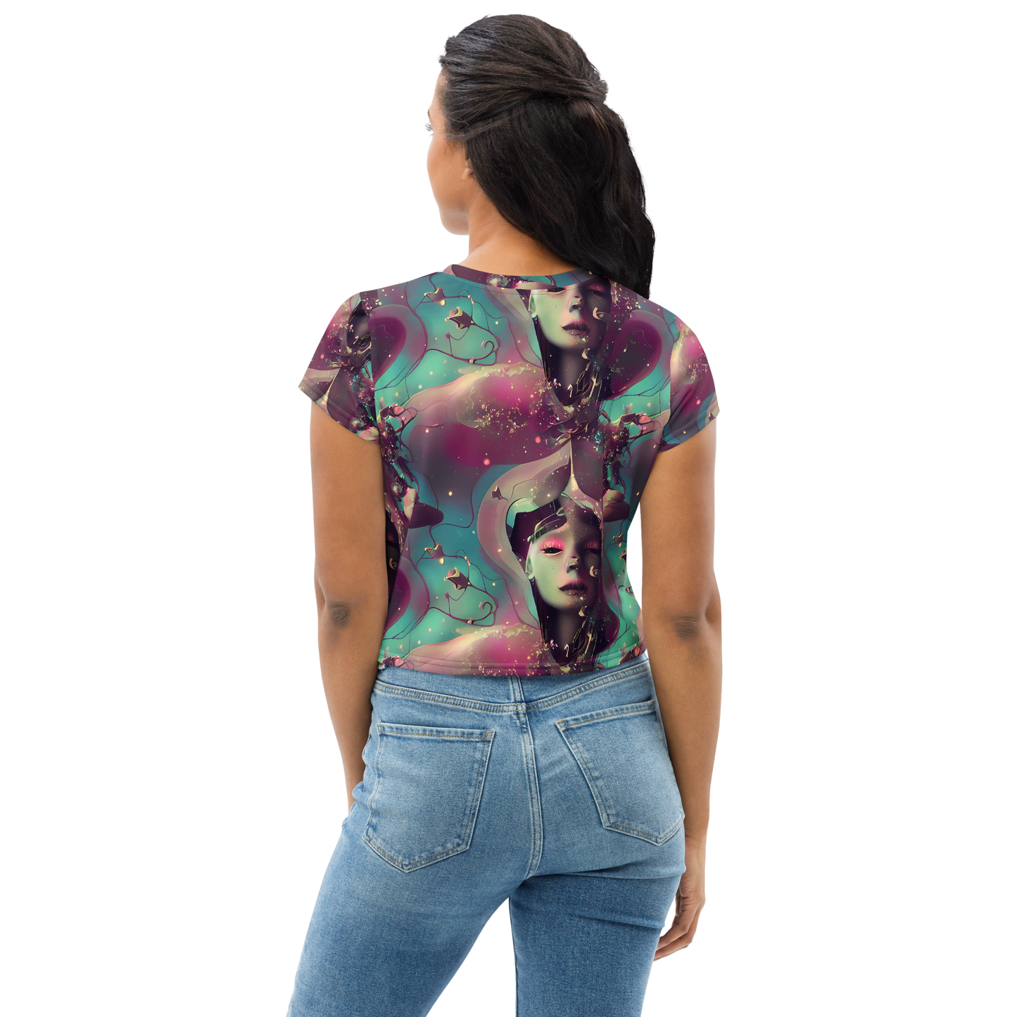 Women's Crop Tee - Nouveau Galaxy