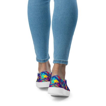 Women's Slip-On Canvas Shoes - Spectrum Streaks