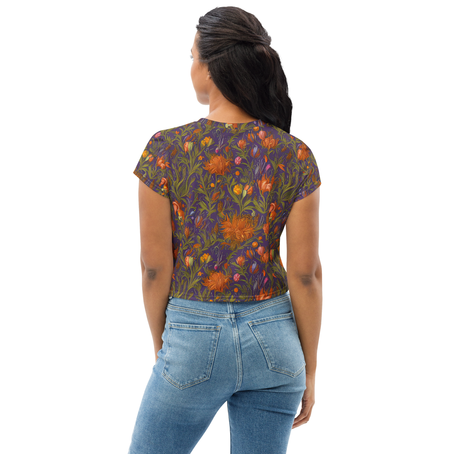 Women's Crop Tee - Botanical Nebula