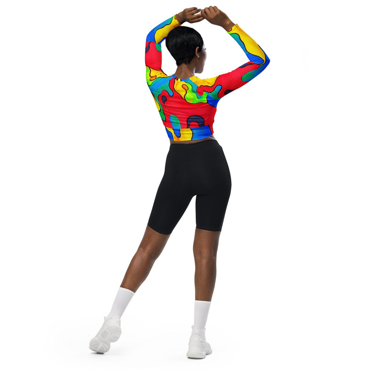 Long Sleeve Crop Top - Splash of Joy