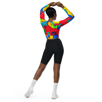 Long Sleeve Crop Top - Splash of Joy