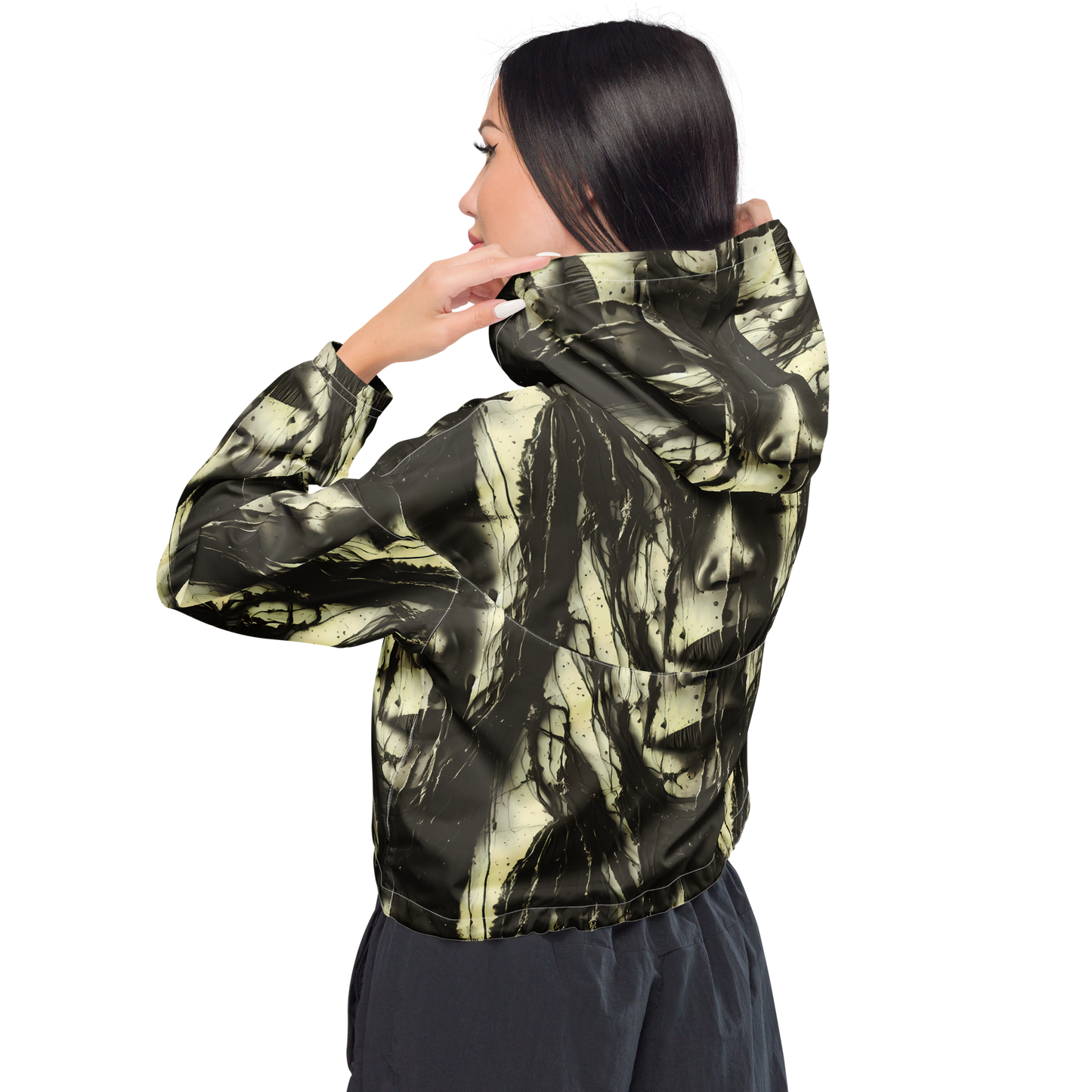 Women's Cropped Windbreaker - Eclipse Veil