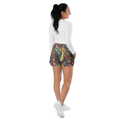 Women’s Athletic Shorts - Cosmic Scream