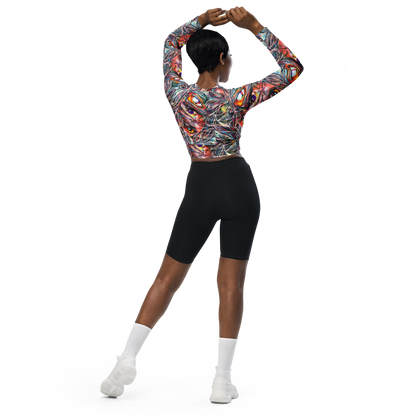 Long Sleeve Crop Top - Prismatic Reverie