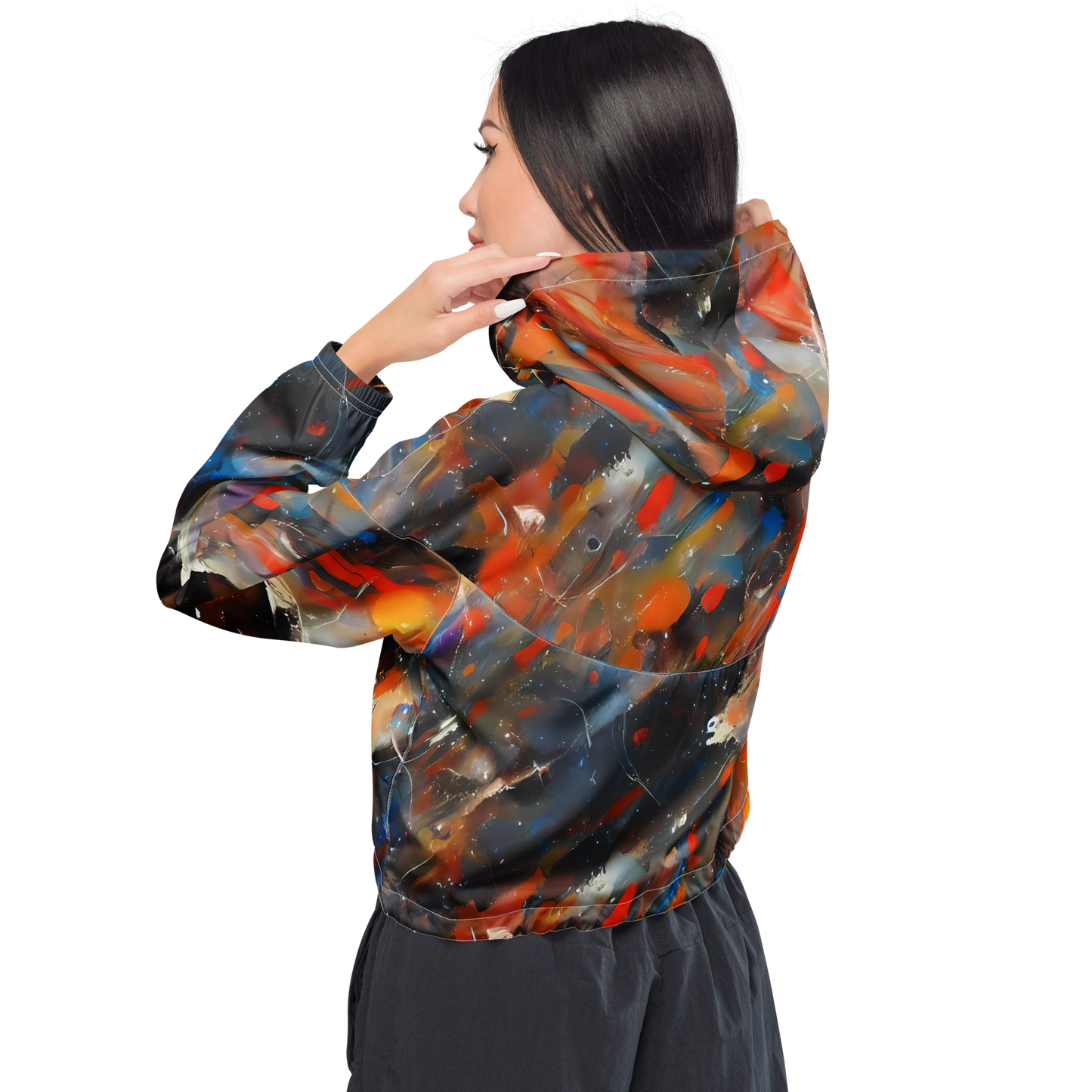 Women's Cropped Windbreaker - Kohn's Whirl