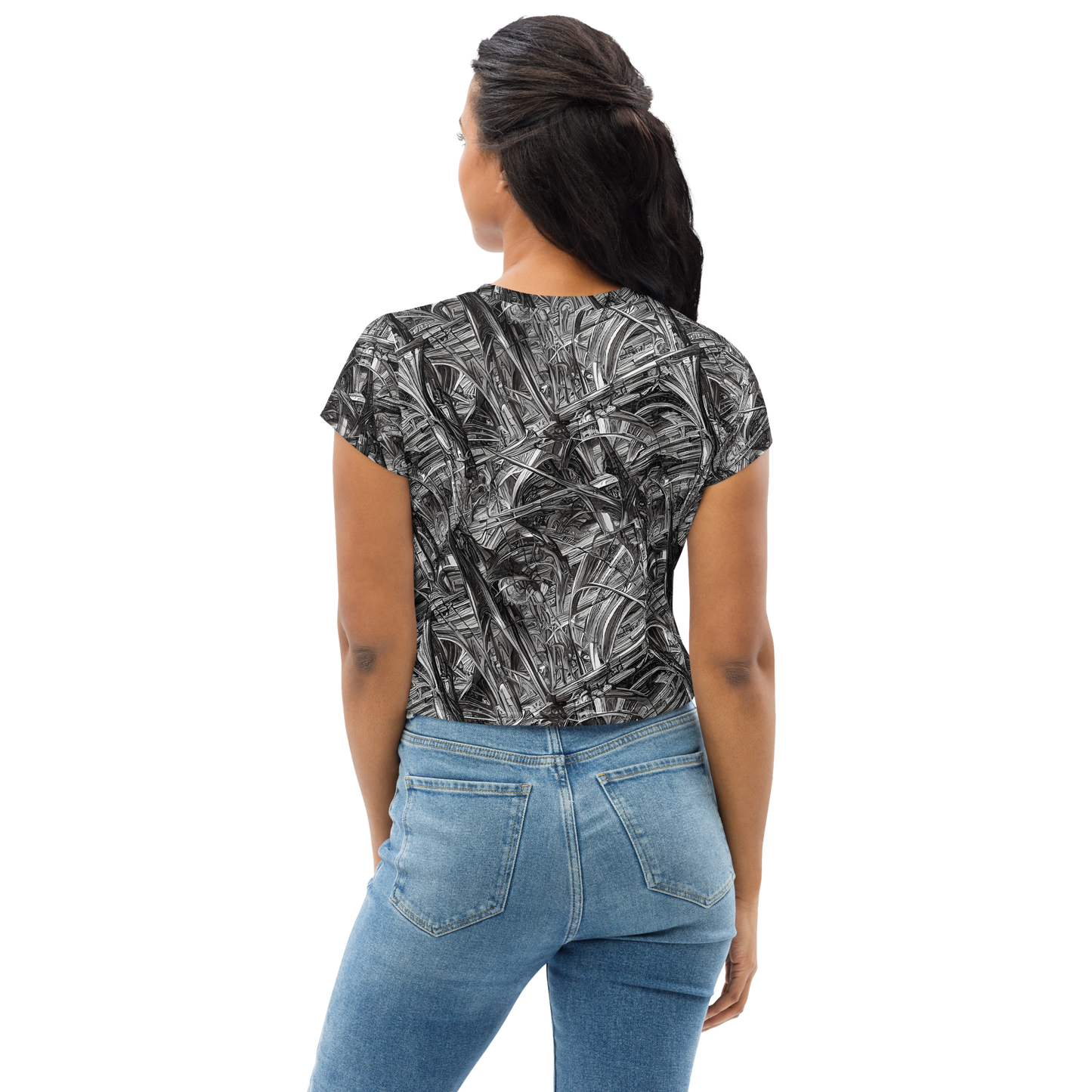 Women's Crop Tee - Gothic Whirlwind