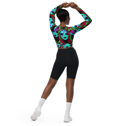 Long Sleeve Crop Top - Luminous Nightfall