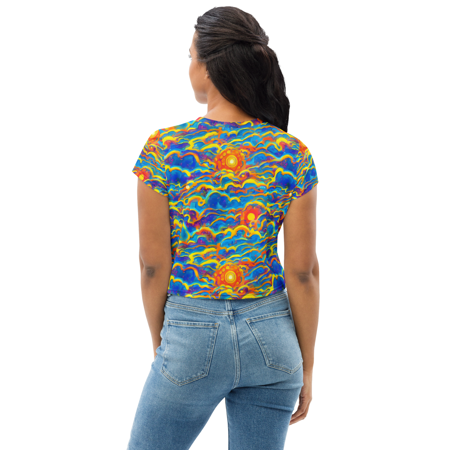 Women's Crop Tee - Chroma Ripple