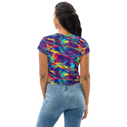 Women's Crop Tee - Spectrum Streaks