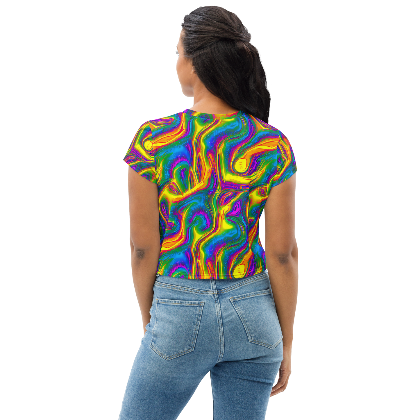 Women's Crop Tee - Electric Aurora