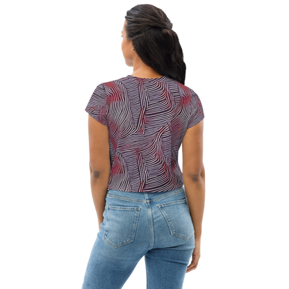 Women's Crop Tee - Nebula Waves