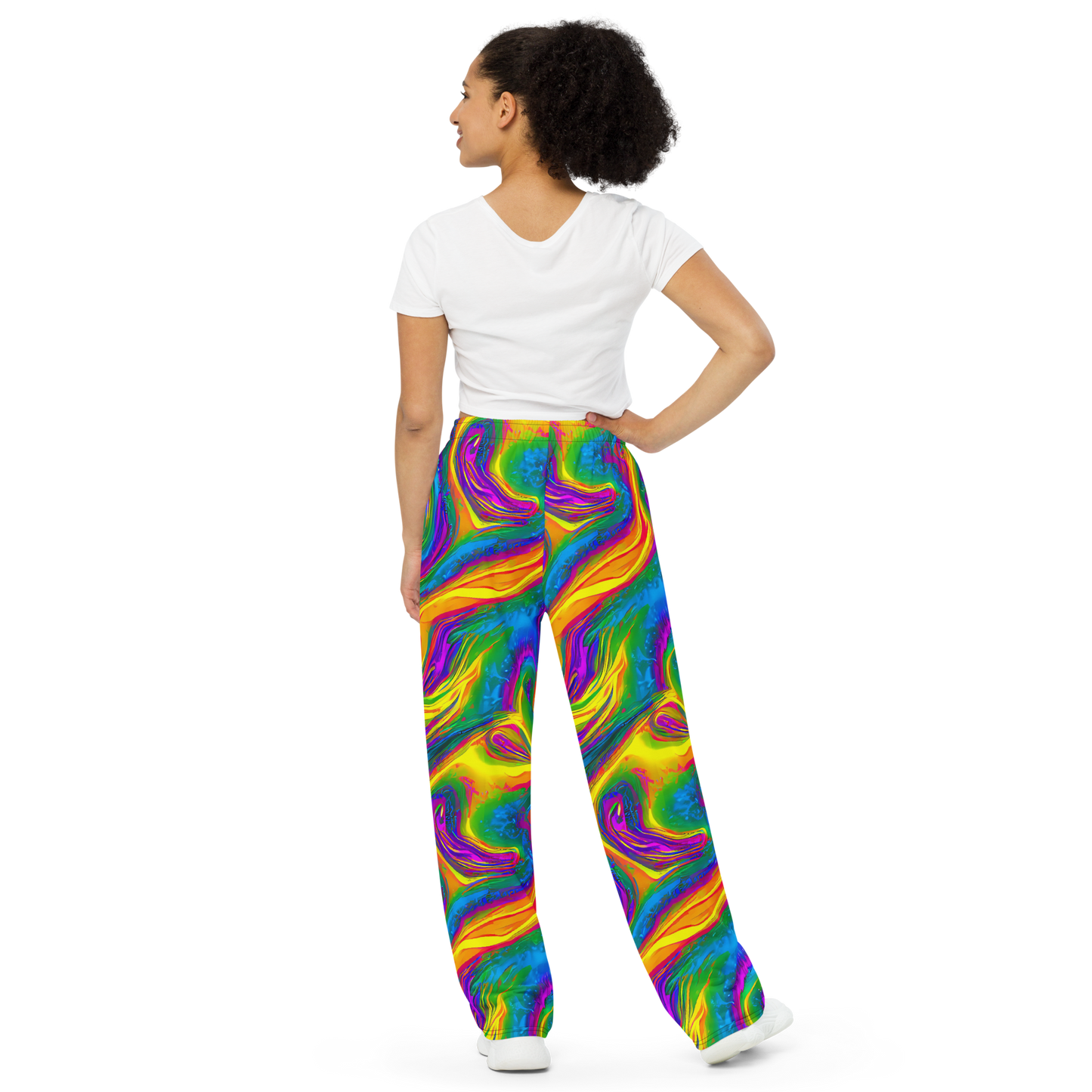 Wide-Leg Pants - Electric Aurora