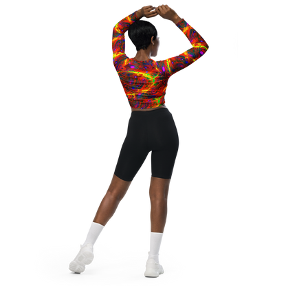 Long Sleeve Crop Top - Blampied Blaze