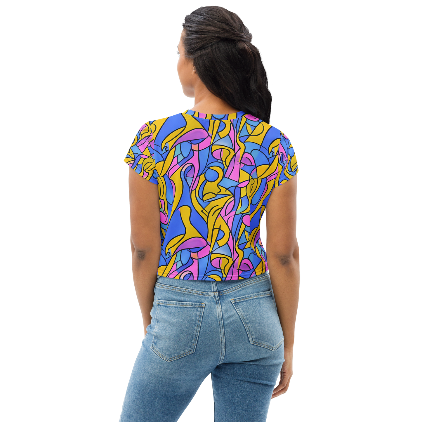 Women's Crop Tee - Cosmic Curves