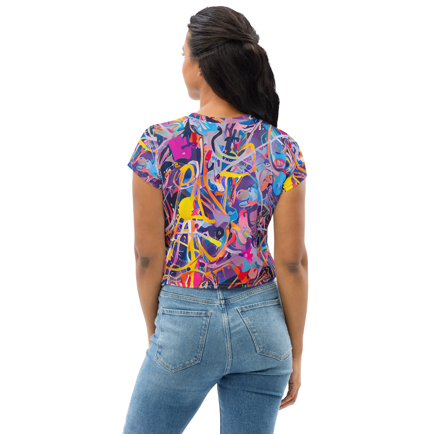 Women's Crop Tee - Vibrant Fusion