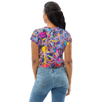 Women's Crop Tee - Vibrant Fusion