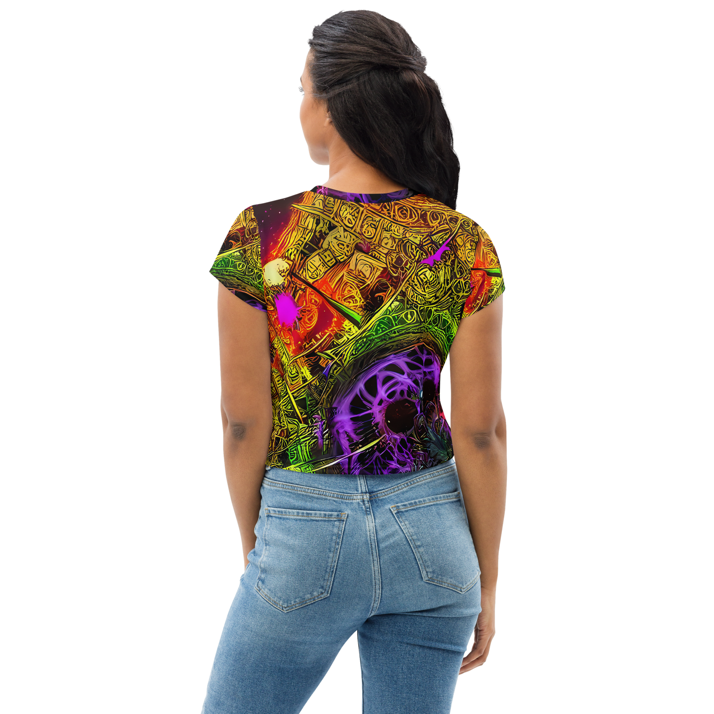 Women's Crop Tee - Neon Glyphworks