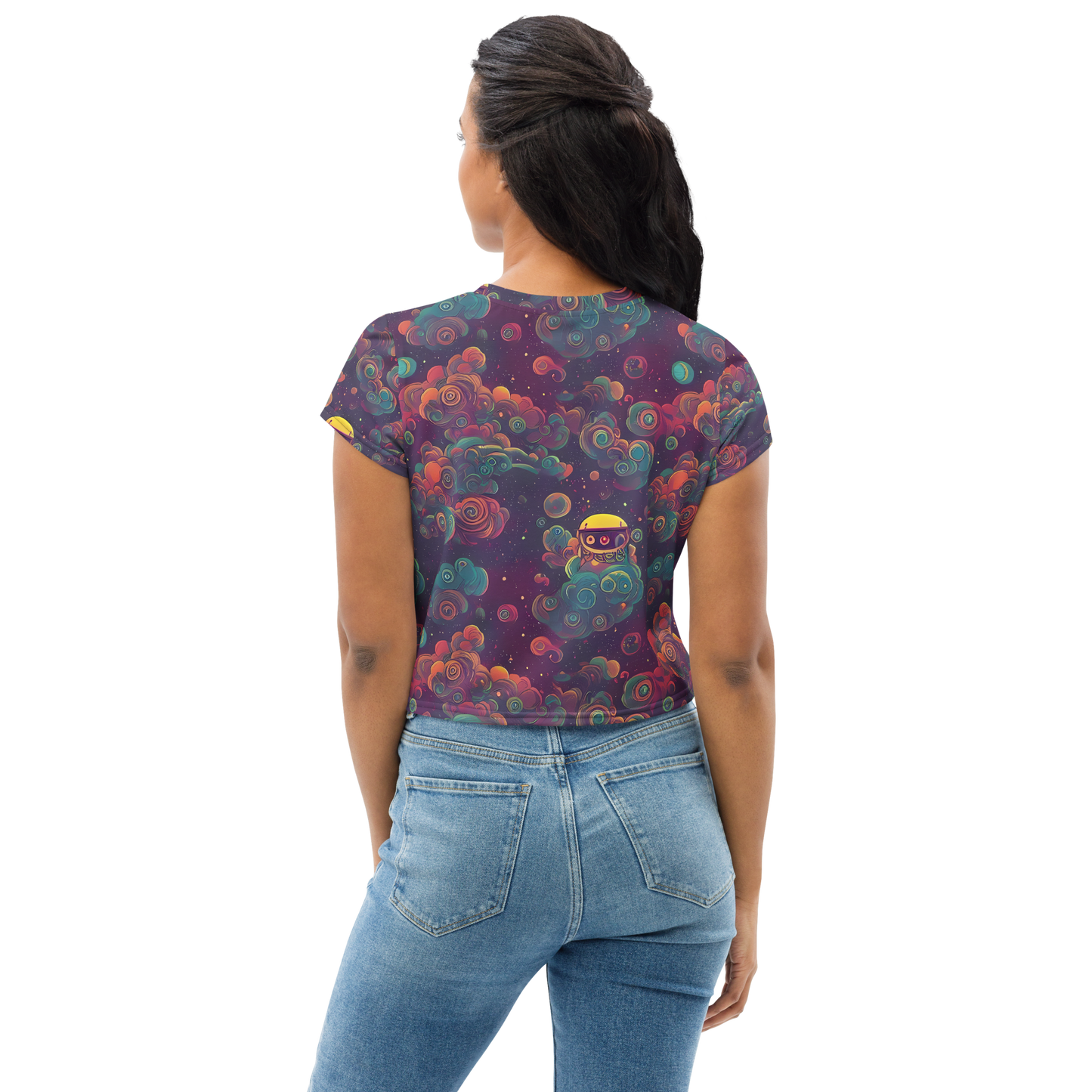 Women's Crop Tee - Nebula Dreamscape